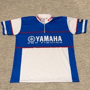 Yamaha Fishing Jersey/Shirt Blue and White Mens Small